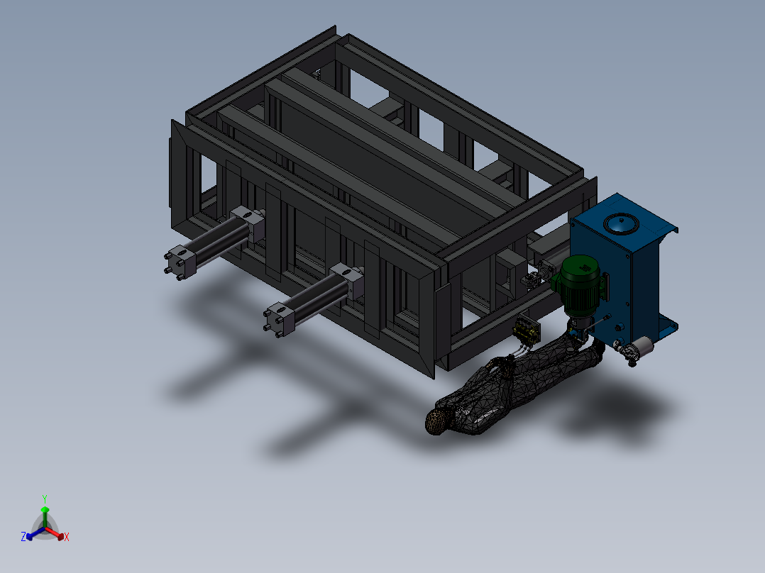 100T热压机正等轴测图