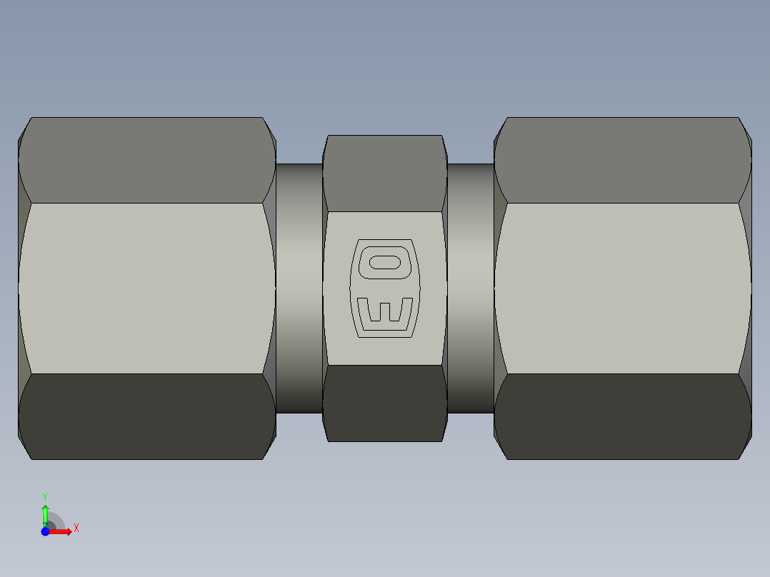 卡套式工业通用硬管接头EO Union G08ZS71前视图