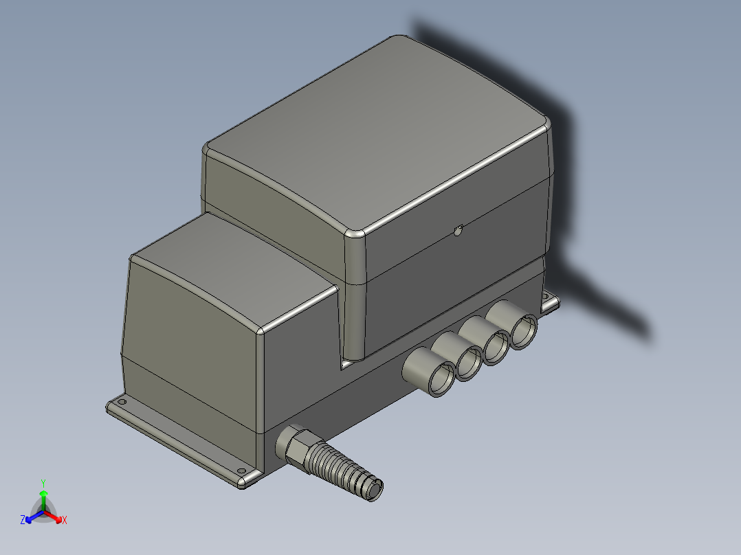 上银线性制动器STEP_LAK2B-2正等轴测图