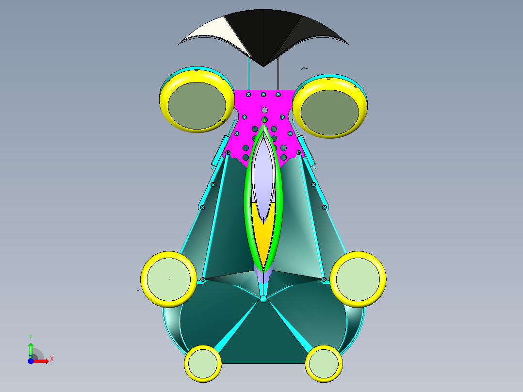 多旋翼载人飞行器前视图