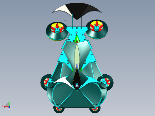 多旋翼载人飞行器后视缩略图