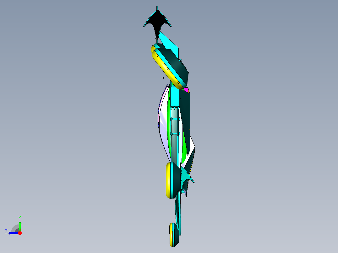 多旋翼载人飞行器右视图