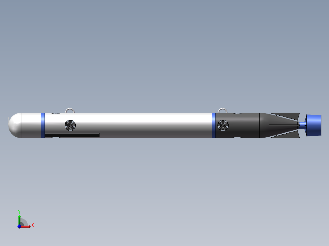 水下航行器前视图