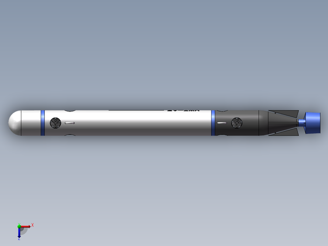 水下航行器俯视图