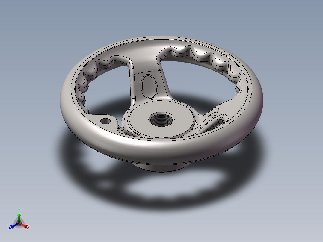 HB-5寸手轮正等轴测图