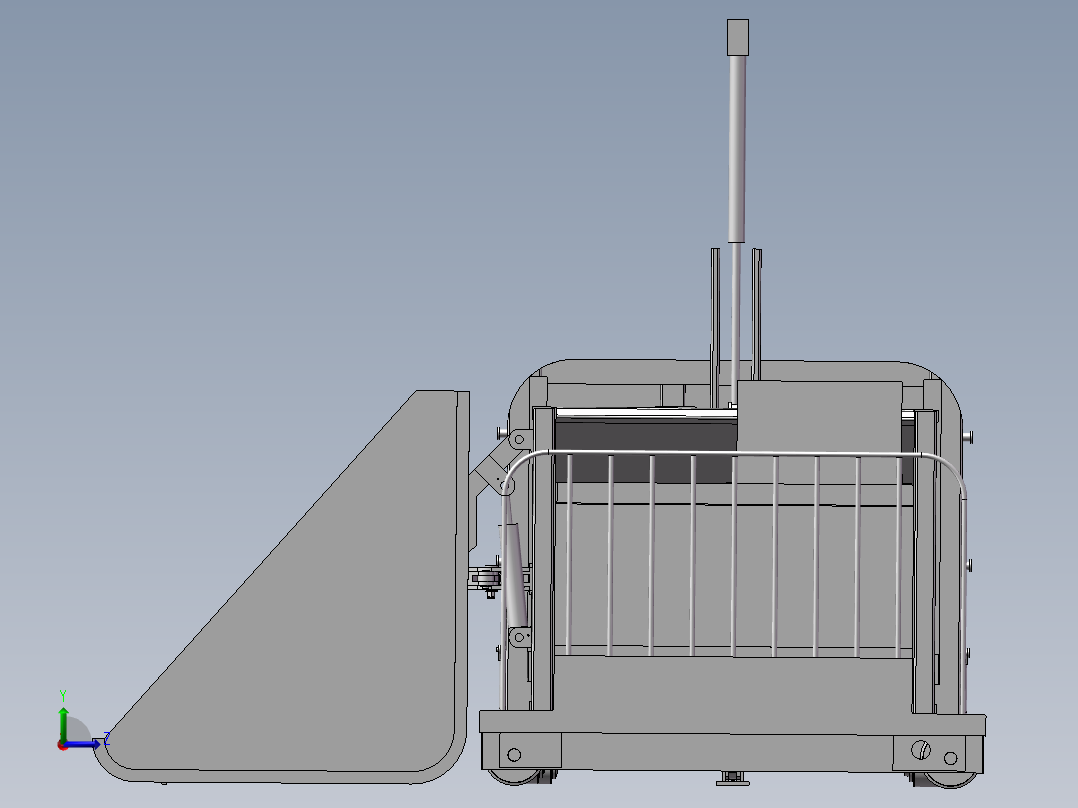 大型压缩机设备左视图