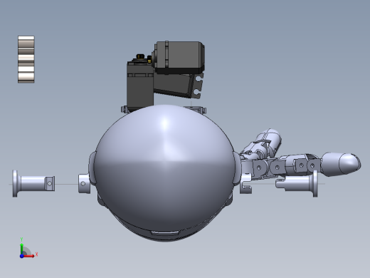 Bionic hand仿生手爆炸模型3D图纸 Solidworks设计前视缩略图