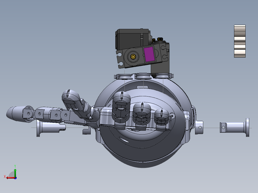Bionic hand仿生手爆炸模型3D图纸 Solidworks设计后视图