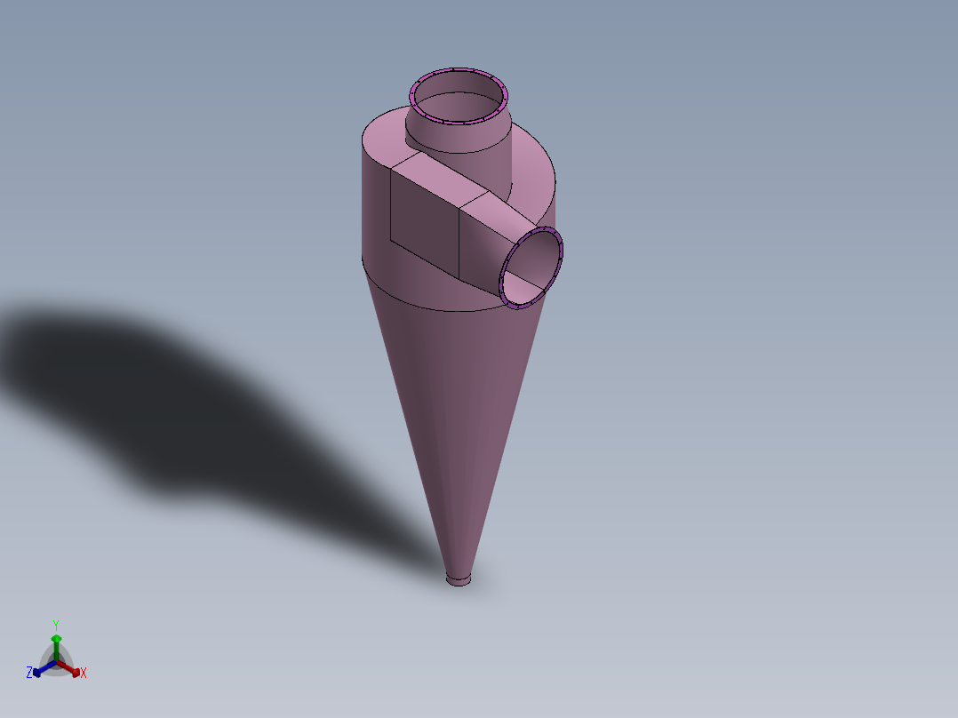 D1200旋风除尘器正等轴测图