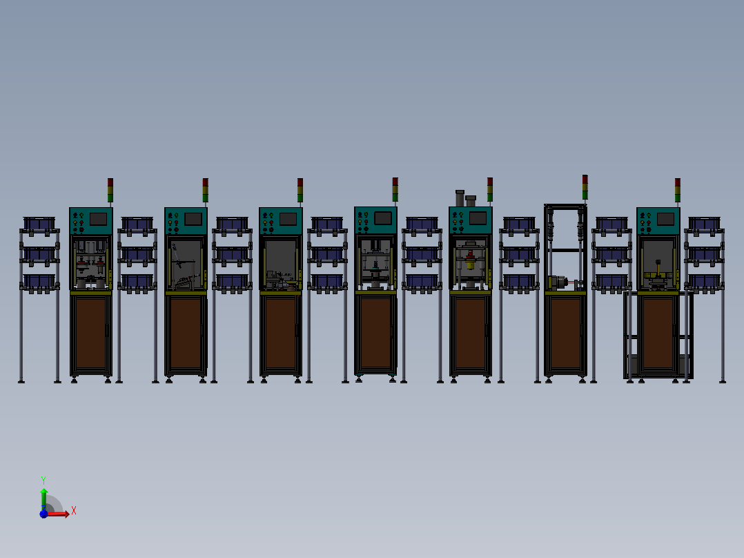 发电机装配线前视图