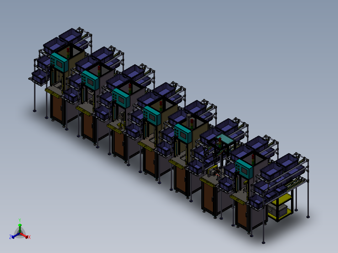 发电机装配线正等轴测图