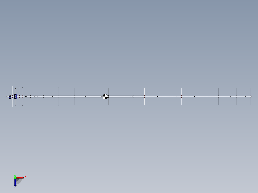 18元交叉极化八木天线俯视图