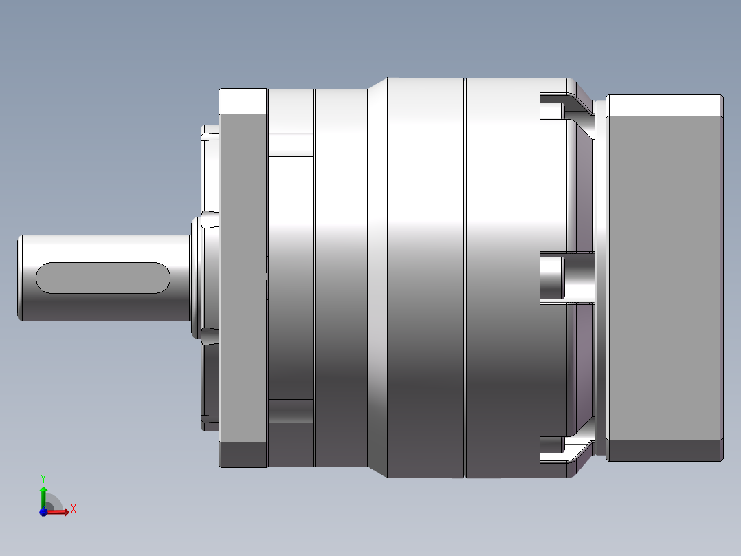 行星减速机60法兰减速机 FGA-060D-L1-P2-Φ8-Φ38.1-Φ66.7-M4-34前视图