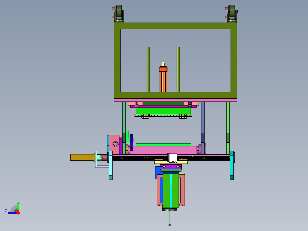 直线型白板聚氨酯打胶机右视图