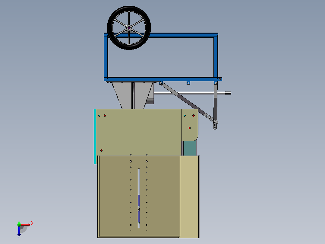 收割机带仿真视频sw18可编辑俯视图