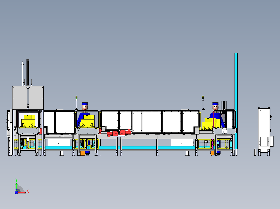 倍速链传送带前视图
