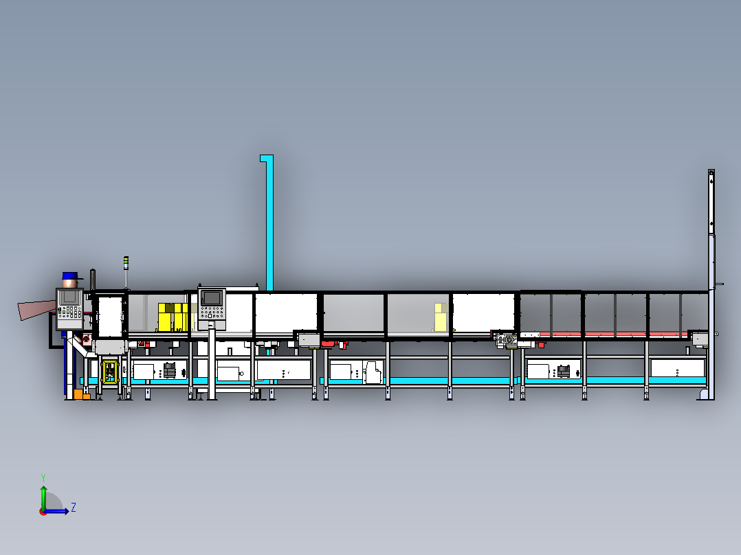倍速链传送带左视图