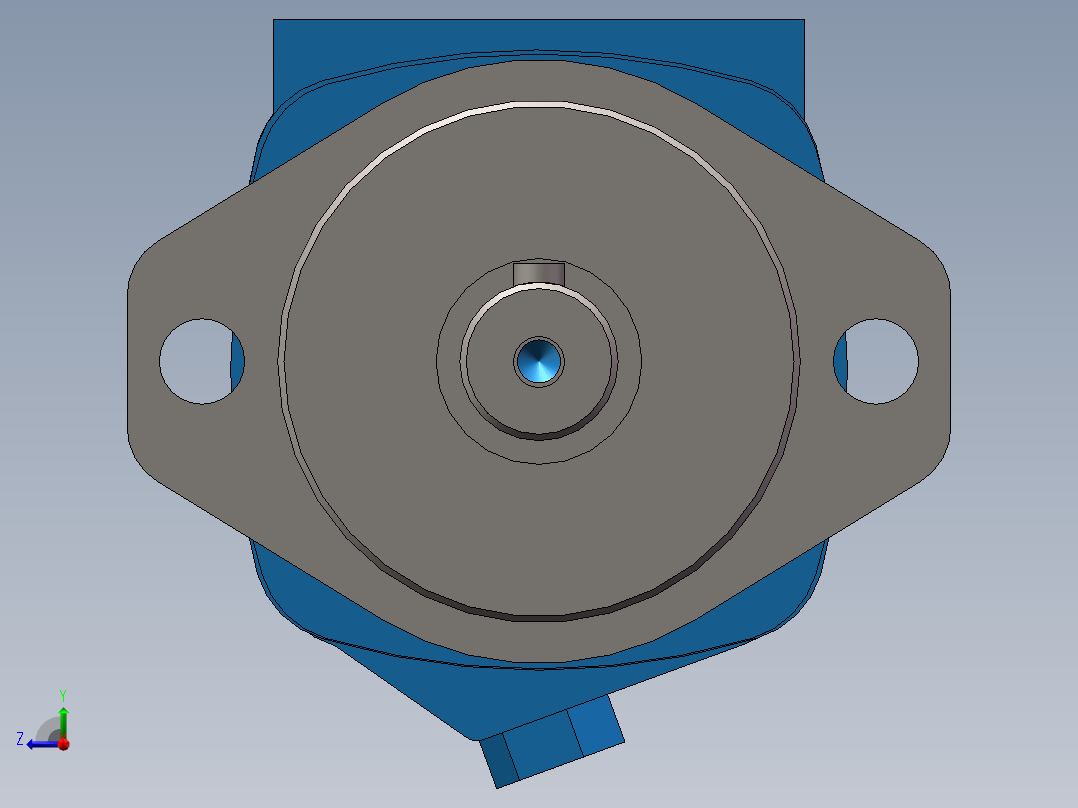伊顿2K-80摆线液压马达平键标准轴右视图