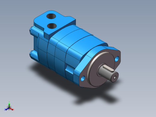 伊顿2K-80摆线液压马达平键标准轴正等轴测缩略图