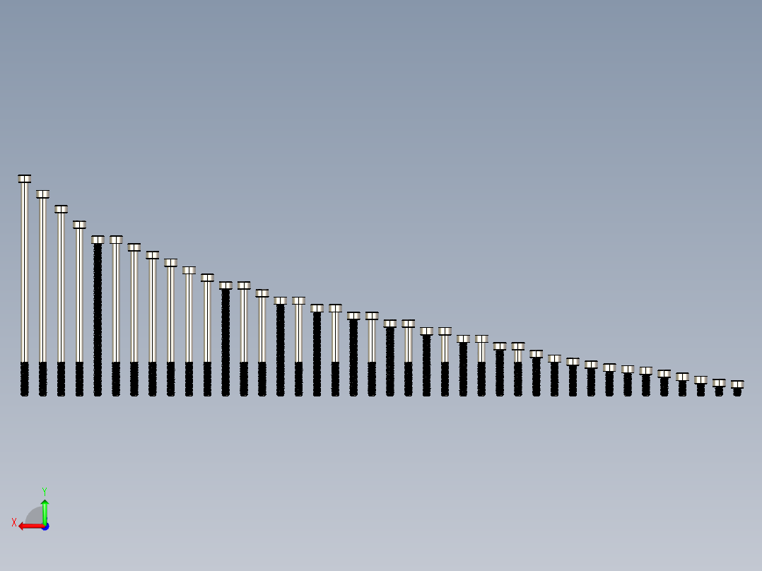 M5公制内六角螺钉汇总后视图