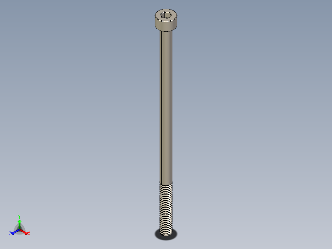 Screw_DIN_912_M4x80_A2.STEP公制内六角螺钉主视图