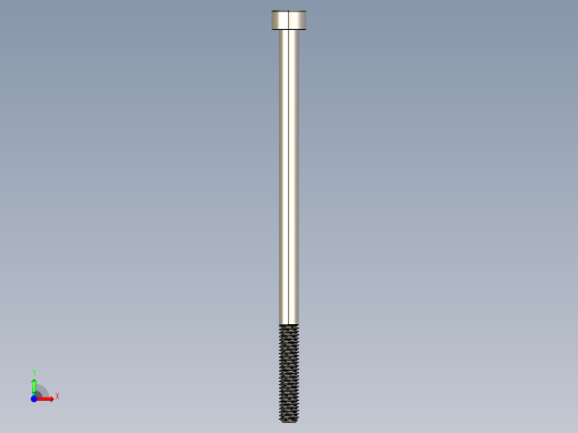 Screw_DIN_912_M4x80_A2.STEP公制内六角螺钉前视缩略图