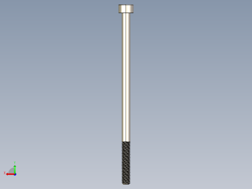 Screw_DIN_912_M4x80_A2.STEP公制内六角螺钉后视缩略图