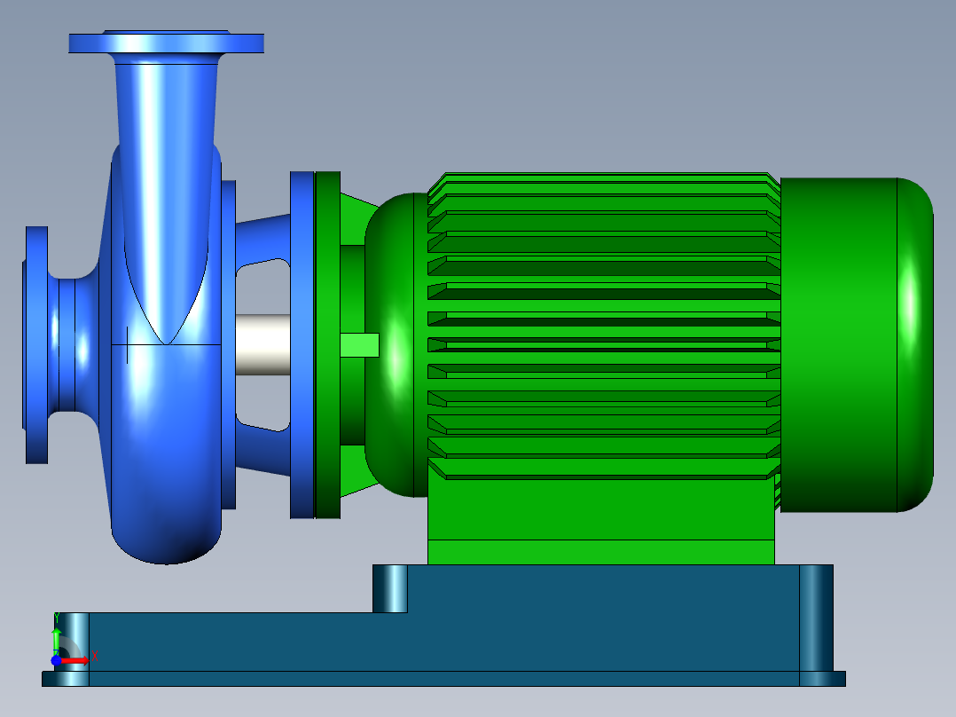 离心泵(卧)前视图