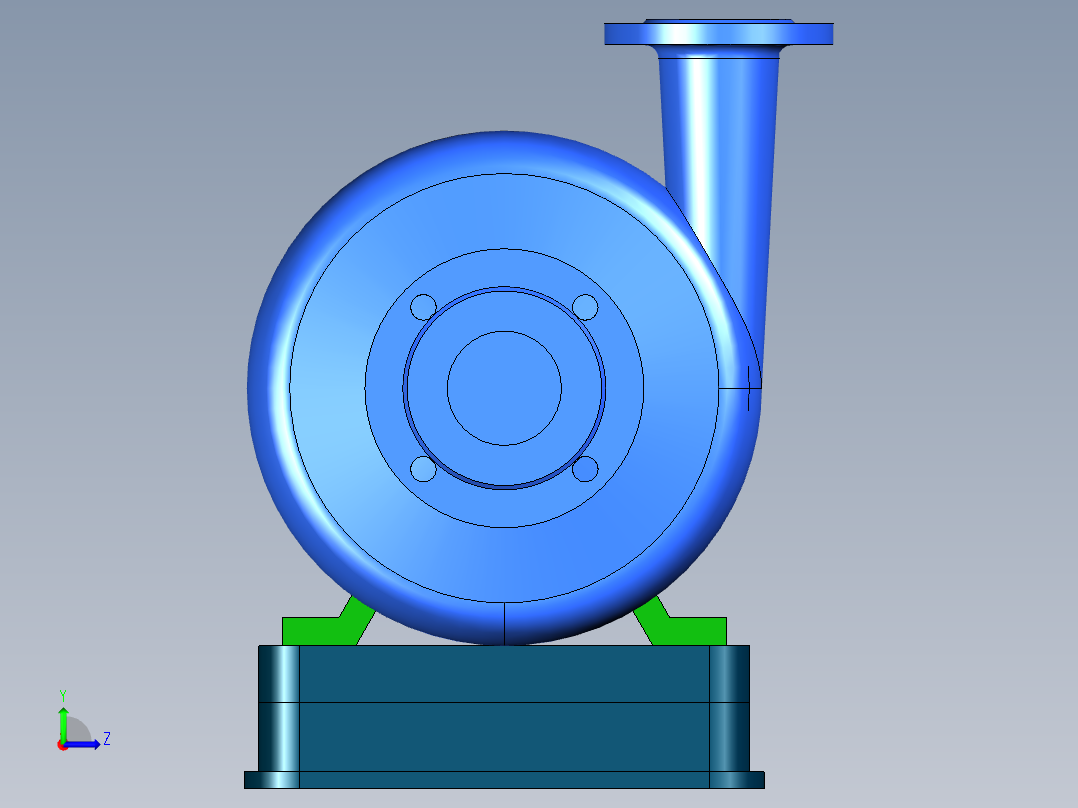 离心泵(卧)左视图