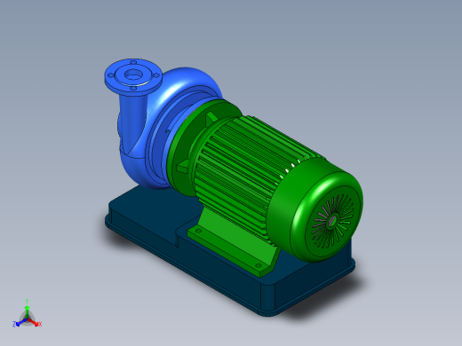 离心泵(卧)正等轴测缩略图