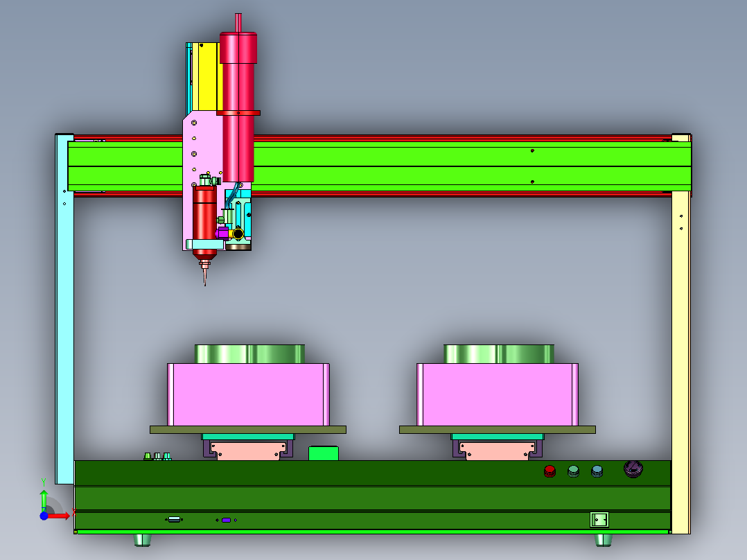 电机外壳密封涂胶装置前视图
