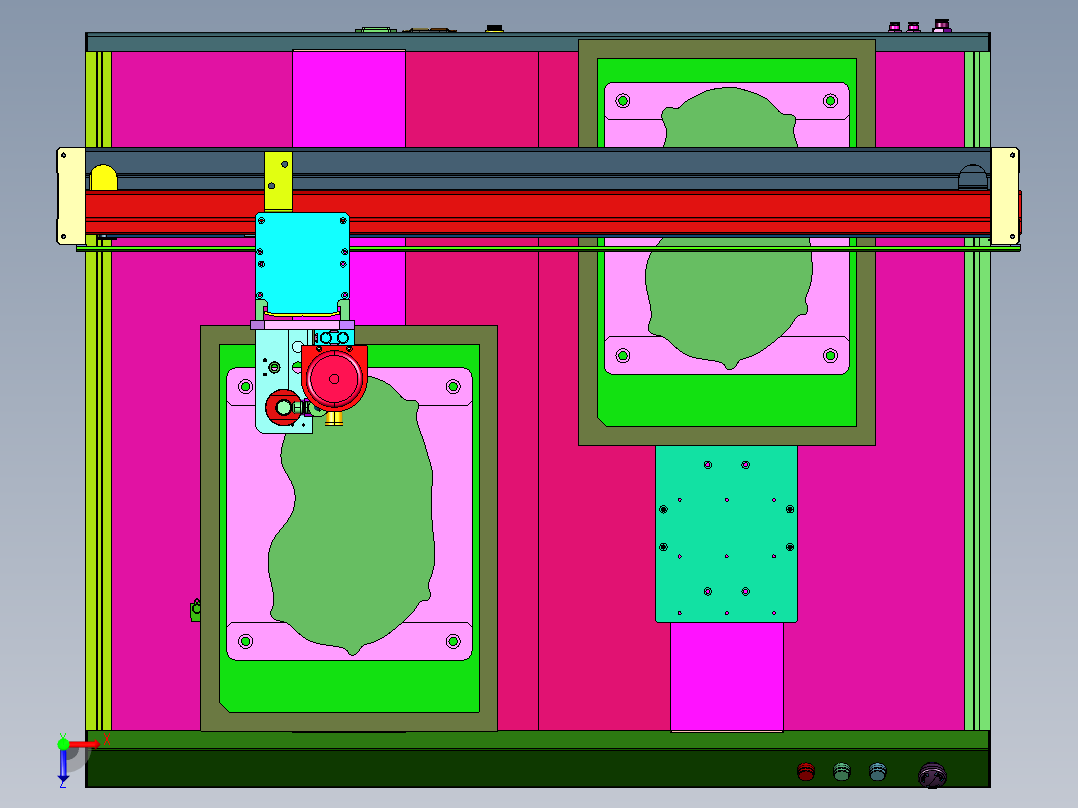 电机外壳密封涂胶装置俯视图