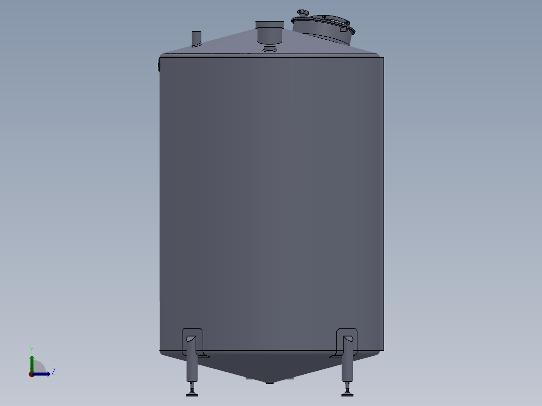 压力容积、500L CIP储存罐左视图