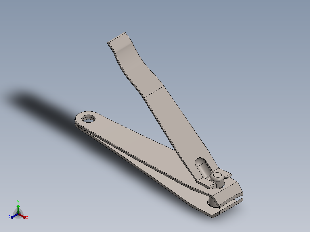 指甲刀、指甲剪正等轴测图