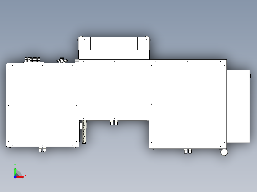 继电器自动检测、自动包装机设备前视图