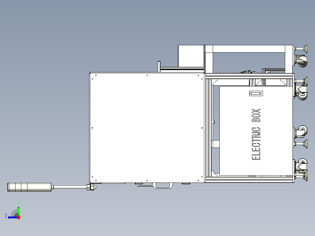 继电器自动检测、自动包装机设备右视图