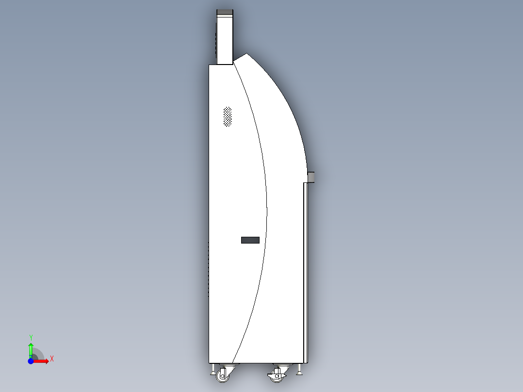 ATM银行操作台外壳钣金前视图