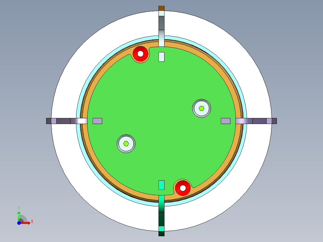 铁艺桌面台灯前视图