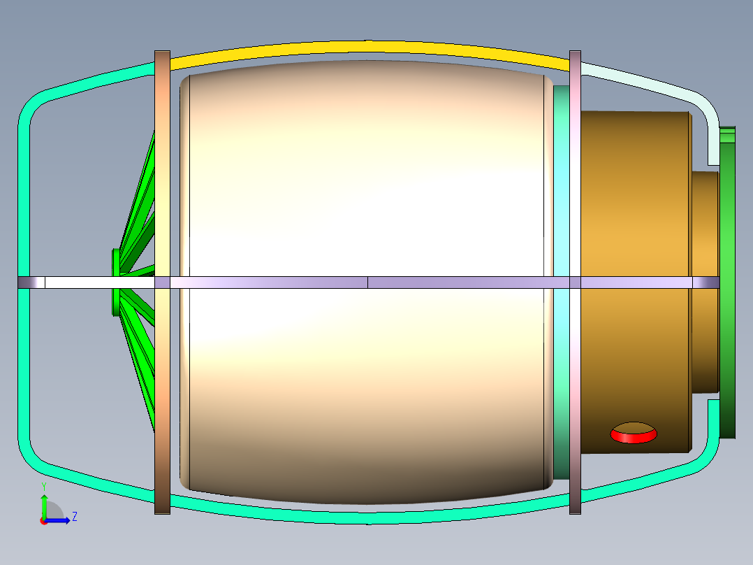铁艺桌面台灯左视图