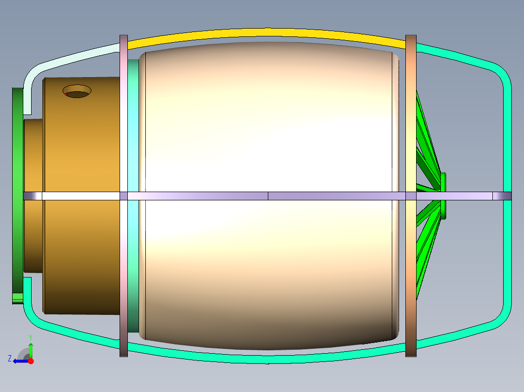 铁艺桌面台灯右视图
