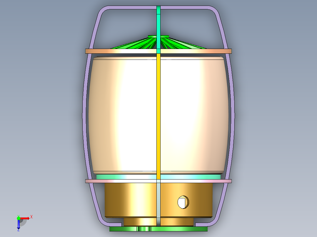 铁艺桌面台灯俯视图