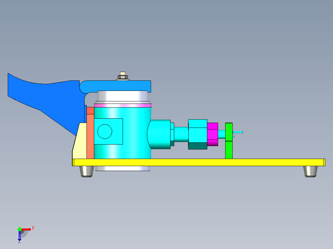 压盖检测机俯视图