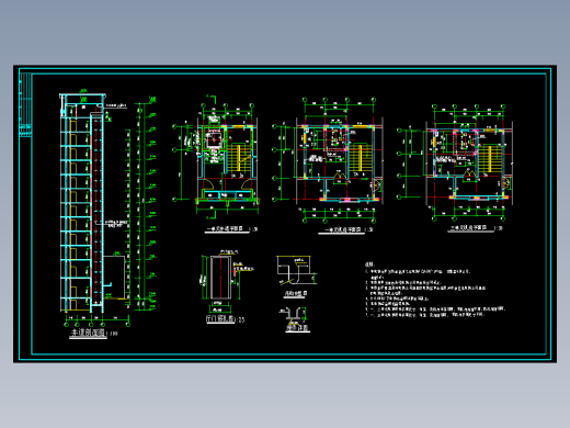 电梯间及井道详图