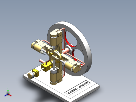 蒸汽机four-cylinder-steam-engine-2831-模型格式为 sw