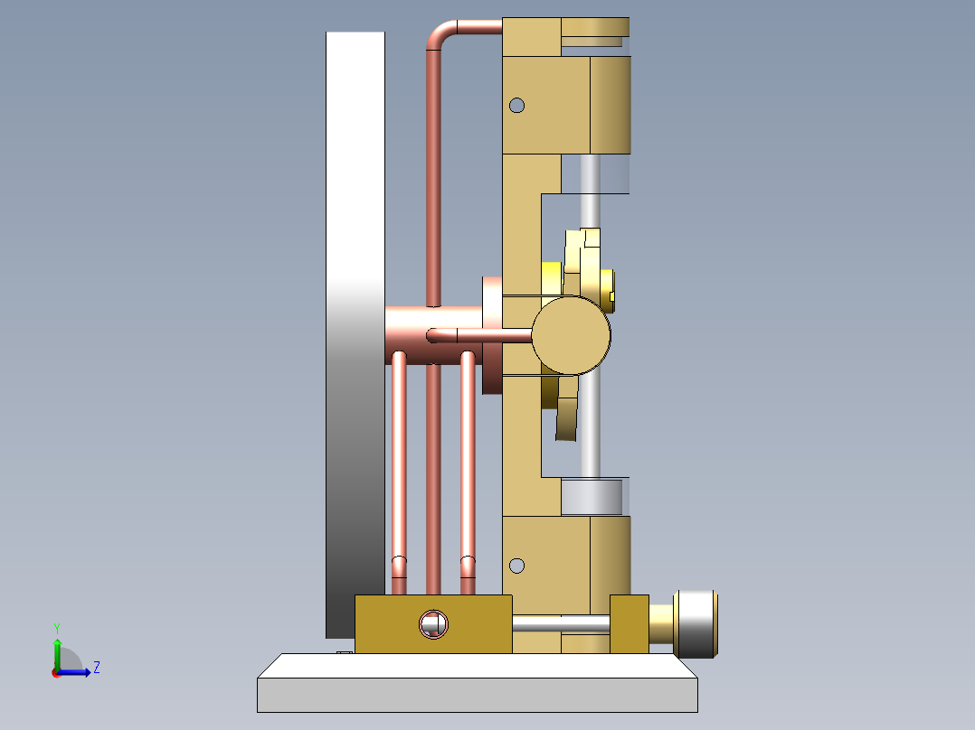 蒸汽机four-cylinder-steam-engine-2831-模型格式为 sw左视图