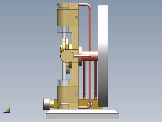 蒸汽机four-cylinder-steam-engine-2831-模型格式为 sw右视缩略图