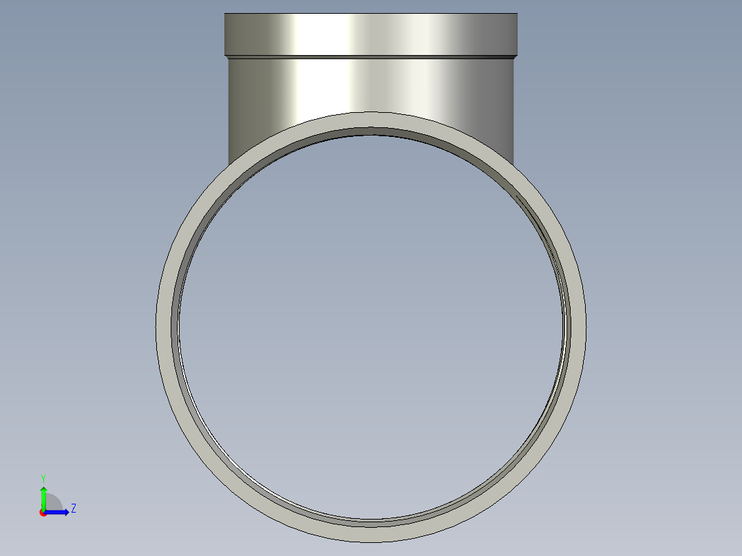 螺纹管三通-异径 DN100-DN65左视图