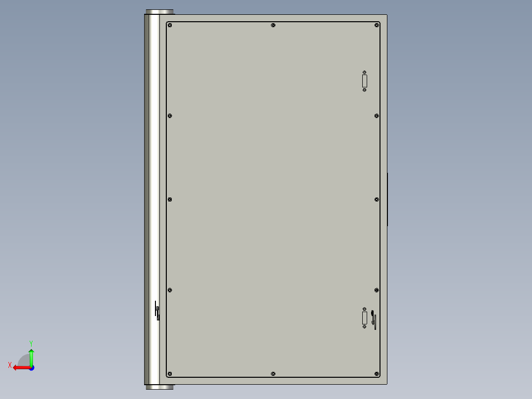 操作盒装配体后视图