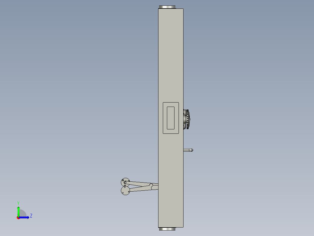 操作盒装配体左视图