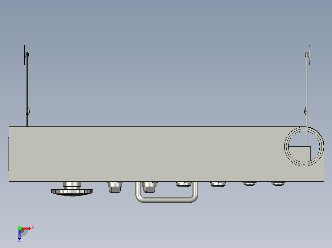 操作盒装配体俯视图